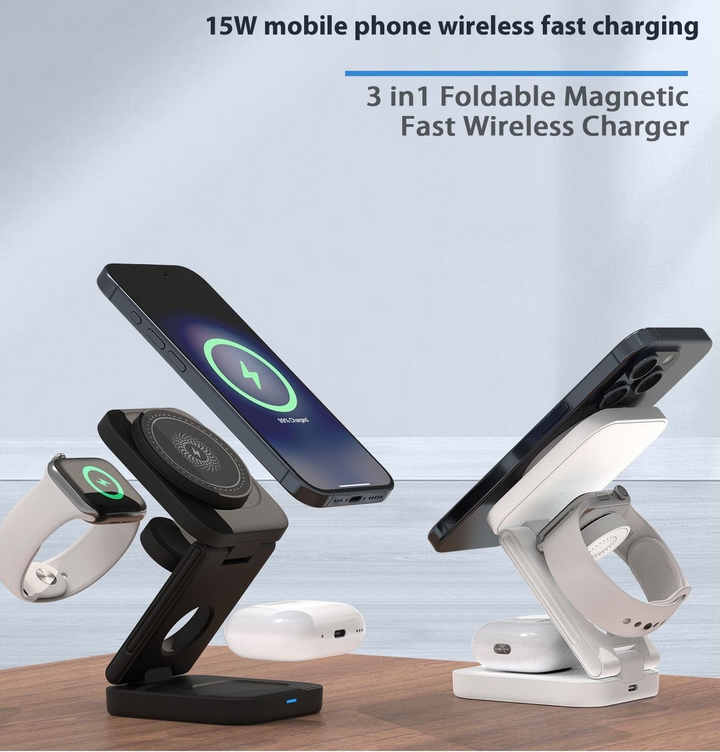 AeroFold 3-in-1 Magnetic Wireless Charger