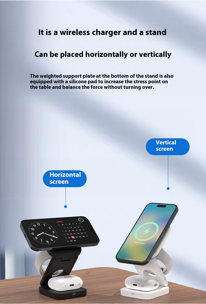 AeroFold 3-in-1 Magnetic Wireless Charger